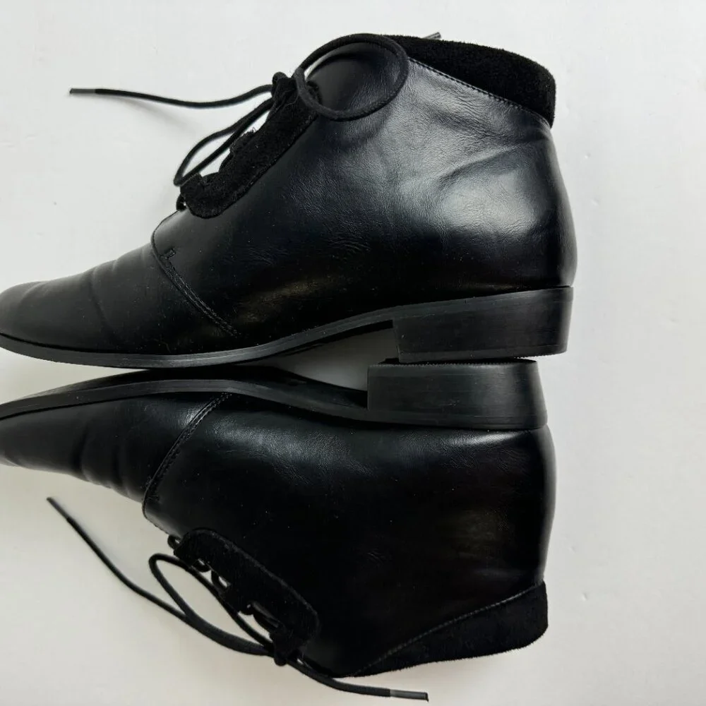 Felix Lace Up Vegan Booties Black Chelsea Crew Size EU 38